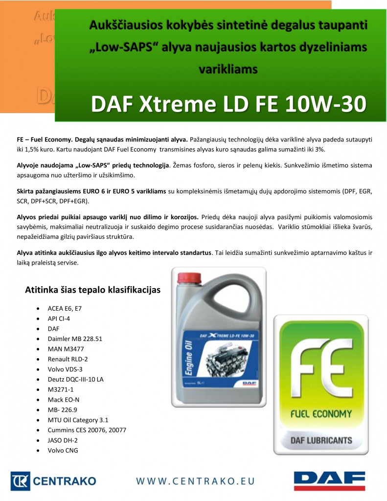 DAF Xtreme LD FE 10W-30_UAB CENTRAKO ALYVA-page-0